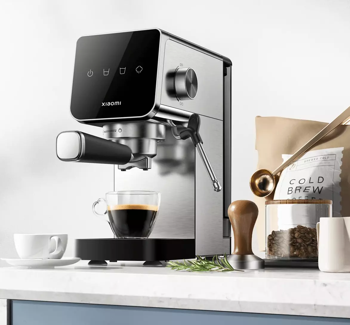 Кофемашина Xiaomi Semi-automatic Espresso Machine (BHR9798EU) (CME003) Silver (Серебро) Global Version Кофемашина Xiaomi Semi-automatic Espresso Machine (BHR9798EU) (CME003) Silver (Серебро) Global Version