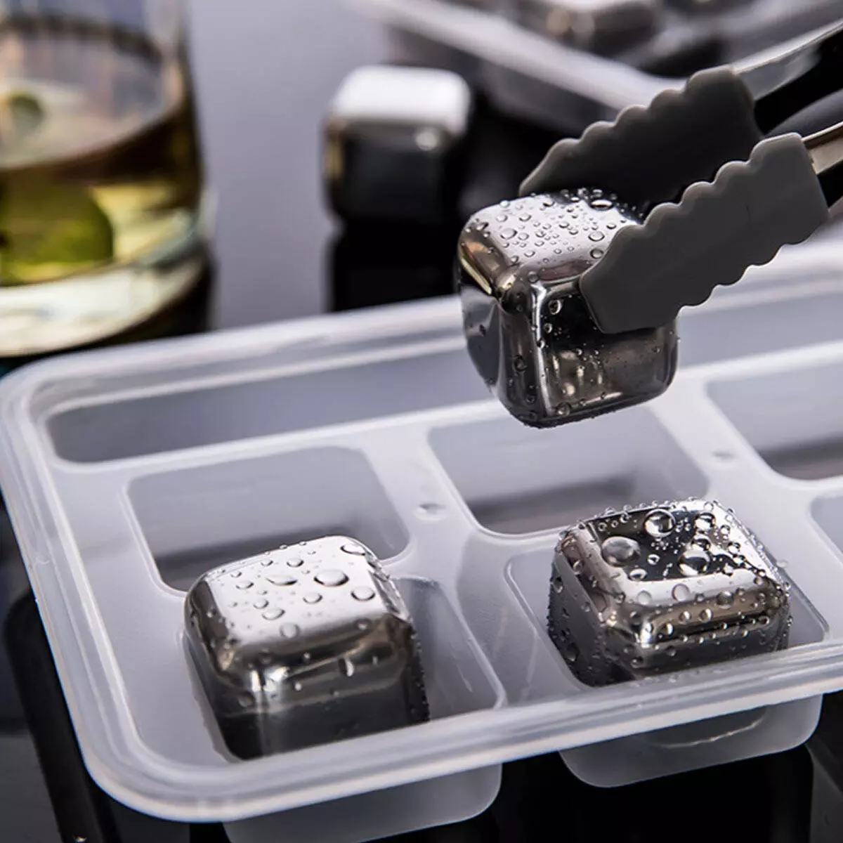 Охлаждающие камни для виски (6 шт.) Circle Joy Ice Cubes CJ-BK02 Silver (Серебристый)