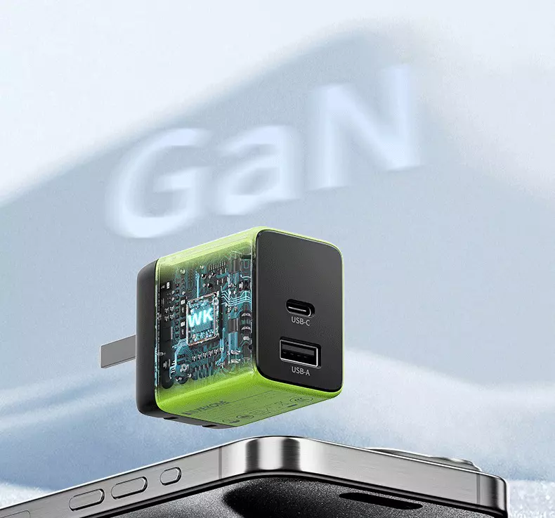 Сетевое зарядное устройство GaN 35W (a+c) WEKOME WP-U36 Green (Зеленый) Сетевое зарядное устройство GaN 35W (a+c) WEKOME WP-U36 Green (Зеленый)