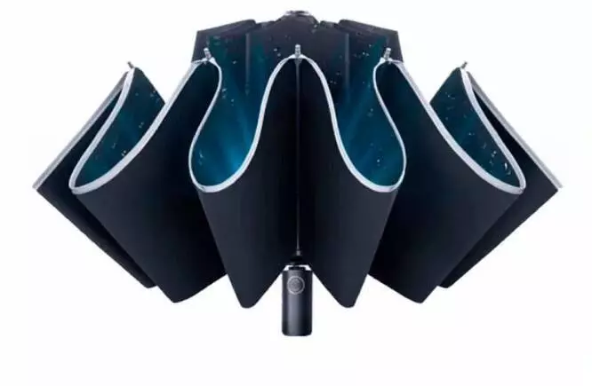 Зонт с фонариком Zuodu Reverse Folding Umbrella Blue (Синий) Зонт с фонариком Zuodu Reverse Folding Umbrella Blue (Синий)