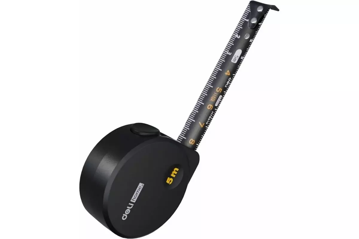 Рулетка Deli Home Series 5m (HT8519) Black (Черный) Рулетка Deli Home Series 5m (HT8519) Black (Черный)