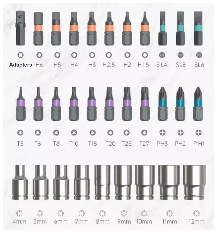Набор инструментов Xiaomi Mijia ATuMan Duka RS-2 33 in1 (33 предм.) Black (Черный) Набор инструментов Xiaomi Mijia ATuMan Duka RS-2 33 in1 (33 предм.) Black (Черный)