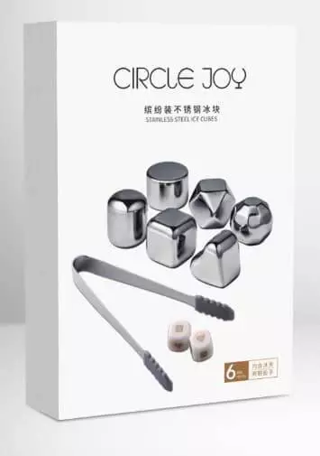 Охлаждающие камни для виски (6 шт.) Circle Joy Ice Cubes CJ-BK02 Silver (Серебристый)