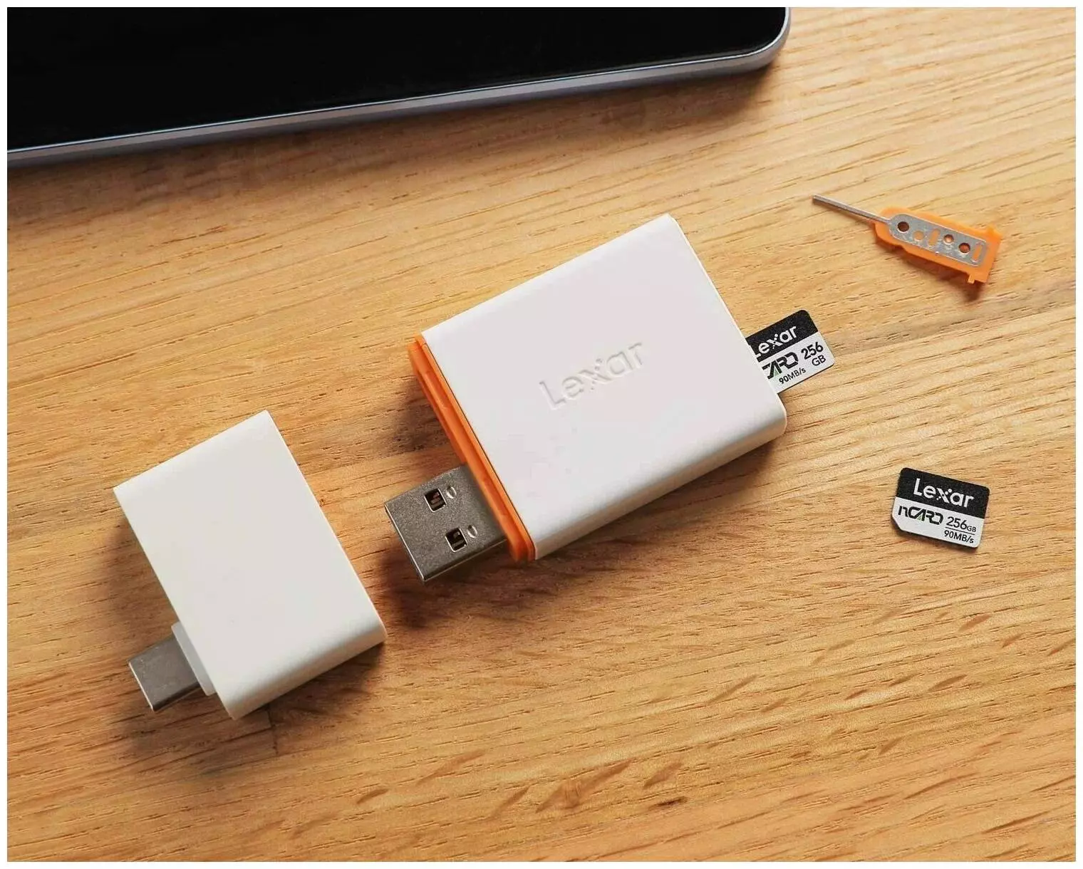 Кардридер Xiaomi Lexar NM 2 в 1, USB 3,1, с разъемом Type C White (Белый) Кардридер Xiaomi Lexar NM 2 в 1, USB 3,1, с разъемом Type C White (Белый)