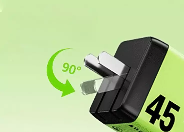 Сетевое зарядное устройство GaN 45W (c+c) WEKOME WP-U33 Green (Зеленый) Сетевое зарядное устройство GaN 45W (c+c) WEKOME WP-U33 Green (Зеленый)