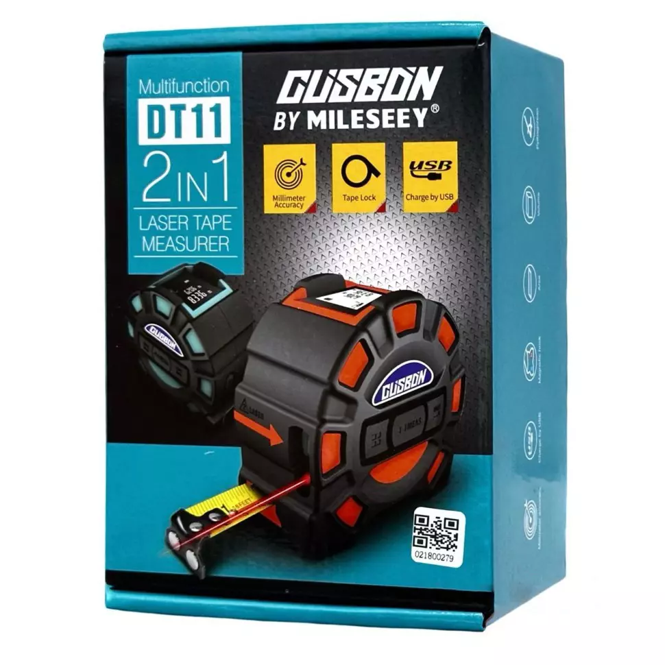 Рулетка лазерная Xiaomi Mileseey DT11 Laser Tape Measurer 40М Orange (Оранжевый) Рулетка лазерная Xiaomi Mileseey DT11 Laser Tape Measurer 40М Orange (Оранжевый)