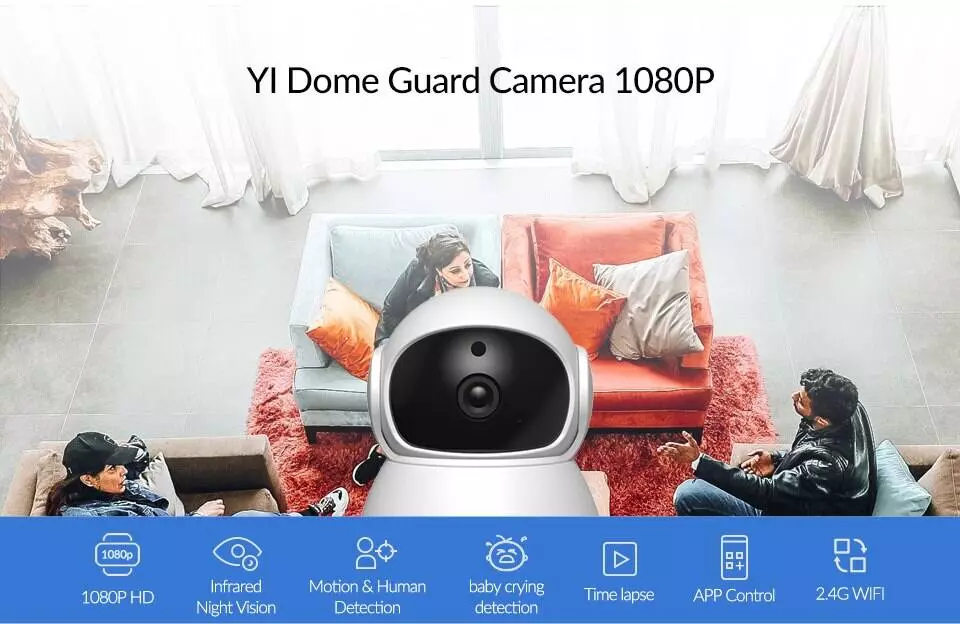 IP камера Xiaomi YI Dome Guard Camera (R30GB) White (Белый) IP камера Xiaomi YI Dome Guard Camera (R30GB) White (Белый)