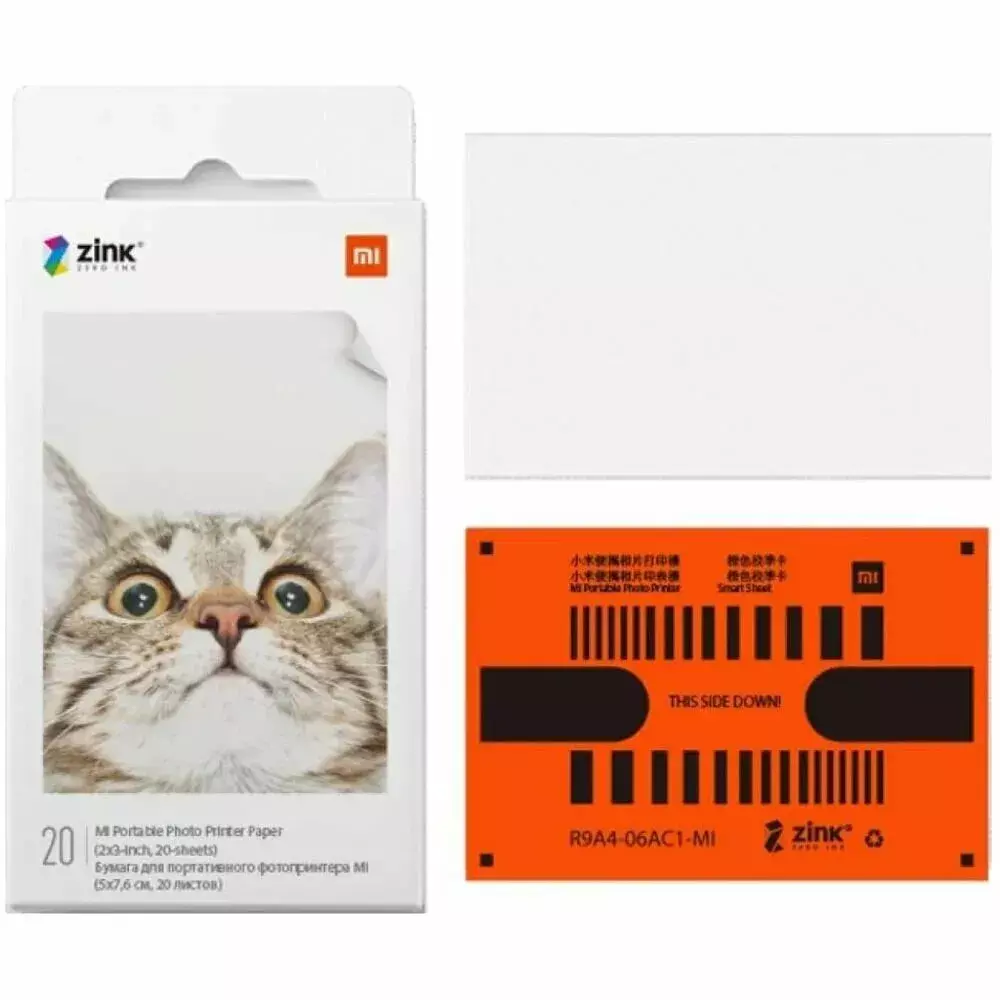 Фотобумага Xiaomi Mijia AR ZINK Portable Photo Printer Paper (20 листов) White (Белый) Фотобумага Xiaomi Mijia AR ZINK Portable Photo Printer Paper (20 листов) White (Белый)