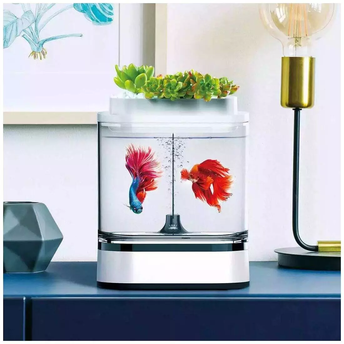 Аквариум Xiaomi Geometry Mini Lazy Fish Tank Pro C300 White (Белый) Аквариум Xiaomi Geometry Mini Lazy Fish Tank Pro C300 White (Белый)