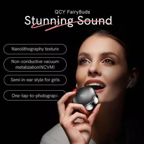 Беспроводные наушники QCY FairyBuds T21 Black (Черный) CN Беспроводные наушники QCY FairyBuds T21 Black (Черный) CN