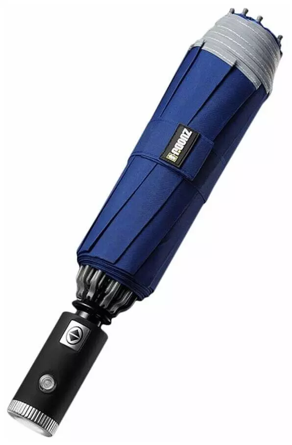 Зонт с фонариком Zuodu Reverse Folding Umbrella Blue (Синий) Зонт с фонариком Zuodu Reverse Folding Umbrella Blue (Синий)