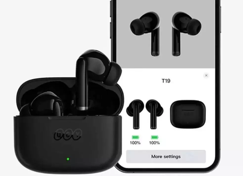 Беспроводные наушники QCY T19 Black (Черный) CN Беспроводные наушники QCY T19 Black (Черный) CN