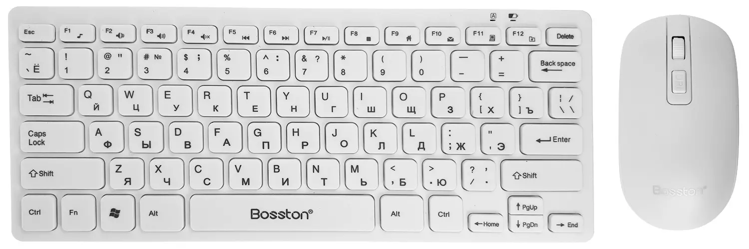 Беспроводная игровая клавиатура и мышка Bosston WS600 (Русские буквы)