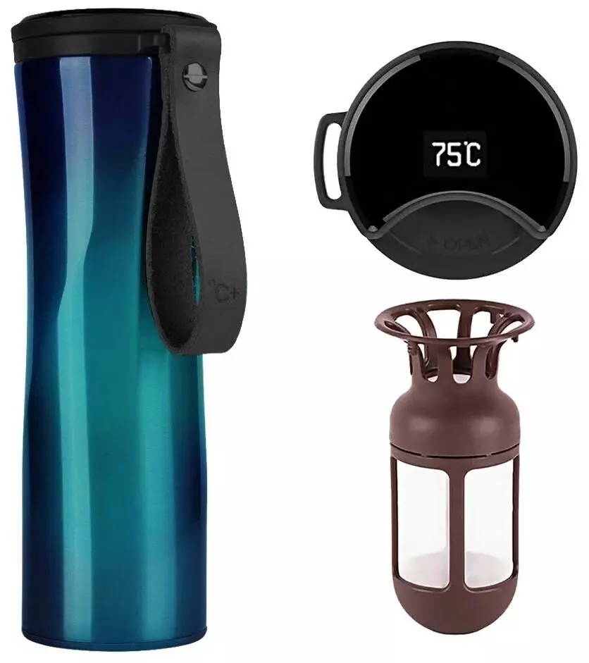 Термокружка Kiss Kiss Fish OLED (0,43 л) Blue (Синий) Термокружка Kiss Kiss Fish OLED (0,43 л) Blue (Синий)