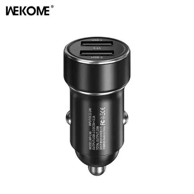 Автомобильное зарядное устройство WEKOME WP-C46 Black (Черный) Автомобильное зарядное устройство WEKOME WP-C46 Black (Черный)