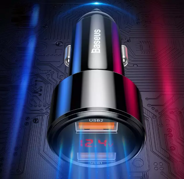 Автомобильное зарядное устройство Baseus PPS 45W Black (Черный) Автомобильное зарядное устройство Baseus PPS 45W Black (Черный)