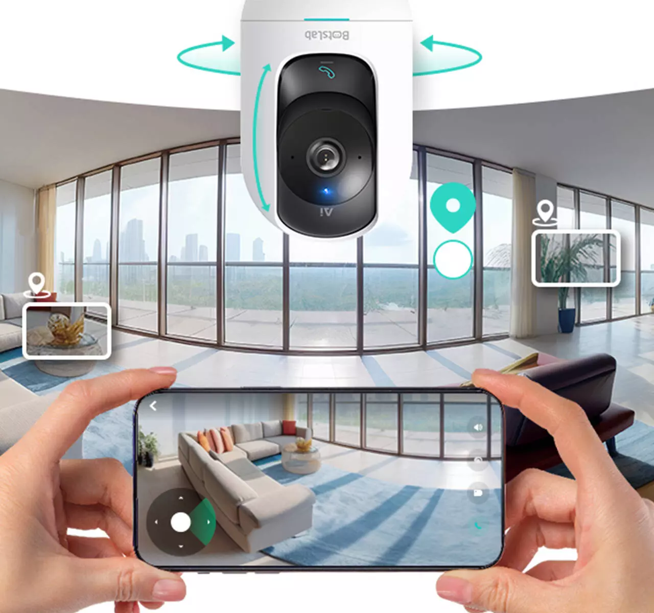 IP камера Botslab Indoor Camera Cam 2 Pro (C221) White (Белый) EU