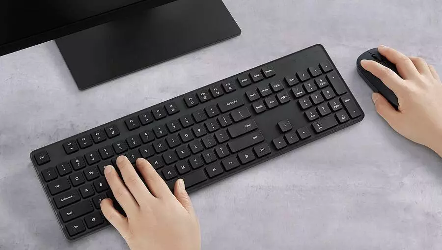 Клавиатура и мышка беспроводная Xiaomi Mijia Wireless Set 2 (WXJS02YM) Black (Черный)