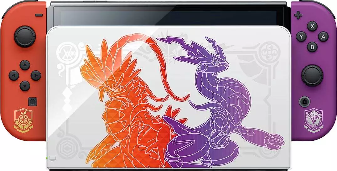 Игровая консоль Nintendo Switch OLED Zelda Pokemon Scarlet/Violet Edition (Красный/Фиолетовый) HK Игровая консоль Nintendo Switch OLED Zelda Pokemon Scarlet/Violet Edition (Красный/Фиолетовый) HK