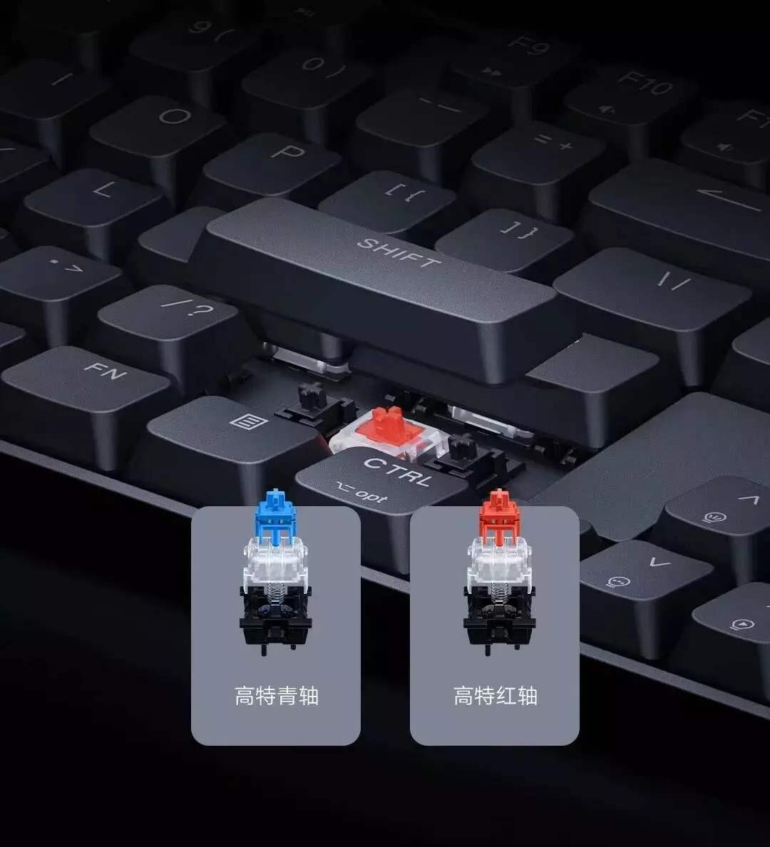 Проводная клавиатура Xiaomi Wired Mechanical Keyboard (JXJP01MW) Blue Switch Black (Черный)