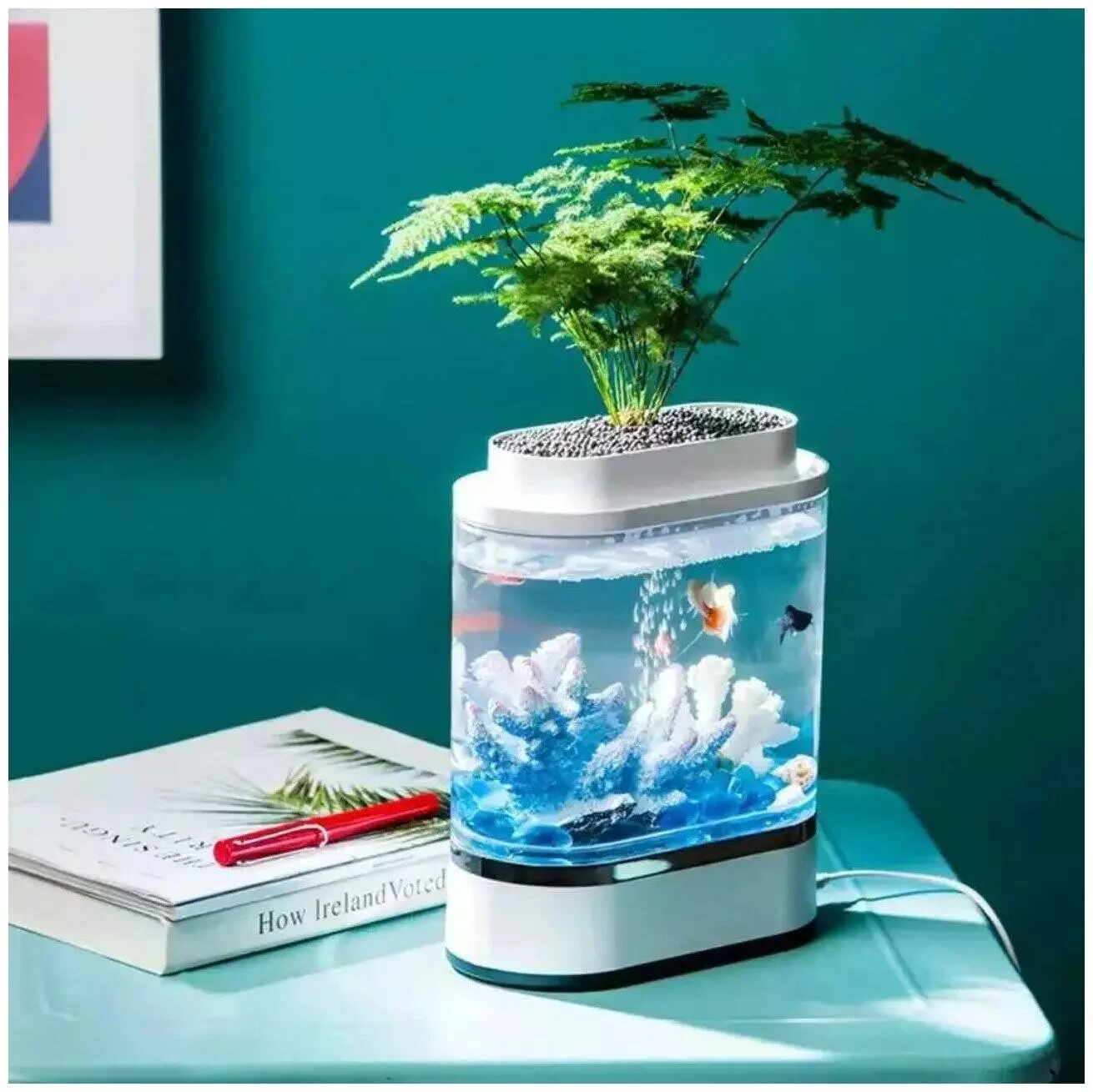 Аквариум Xiaomi Geometry Mini Lazy Fish Tank Pro C300 White (Белый) Аквариум Xiaomi Geometry Mini Lazy Fish Tank Pro C300 White (Белый)