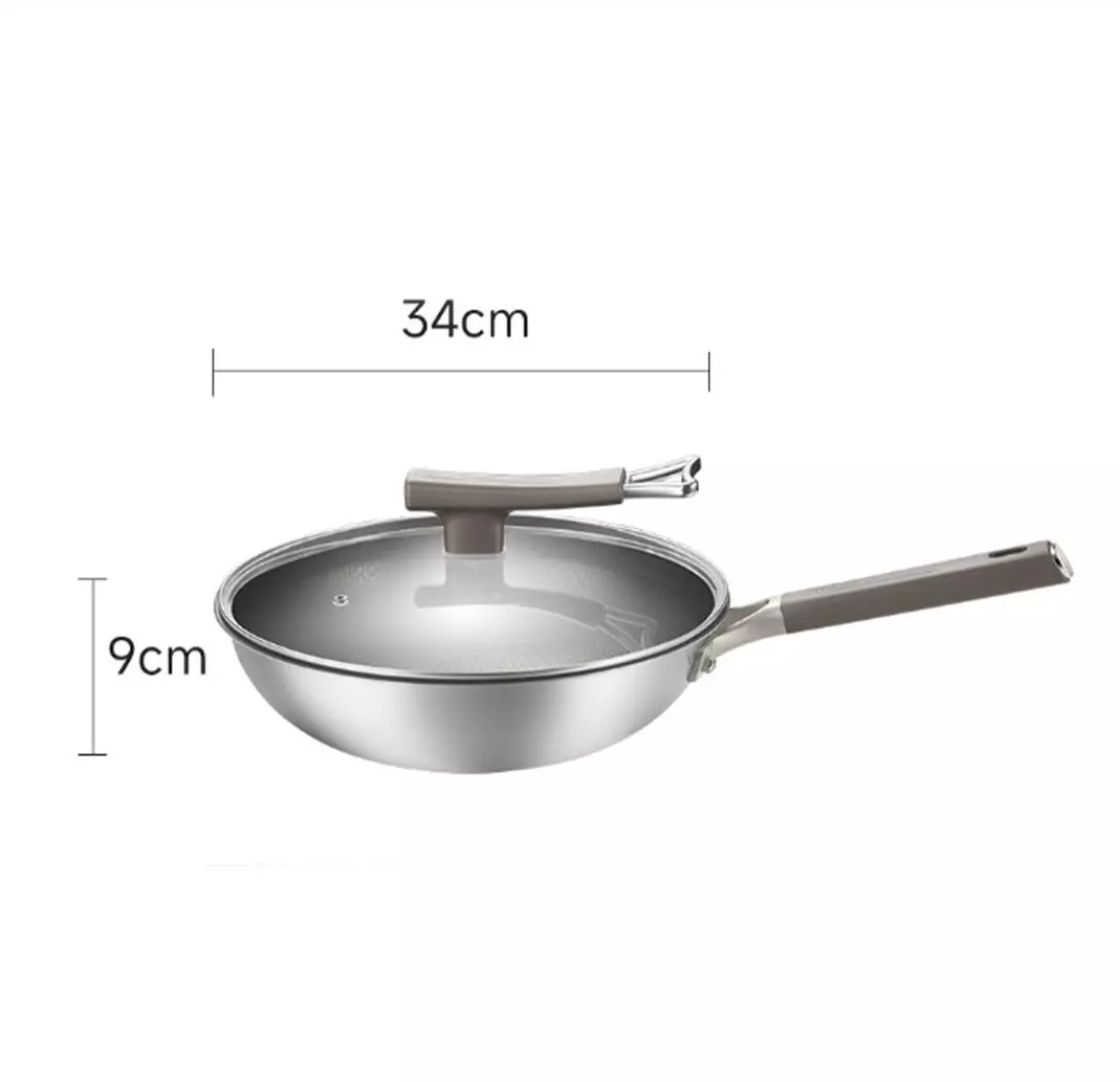 Сковорода Xiaomi Crystal Kitchen Stainless Steel 316 Wok Pan 32 cm (JC-TDCG01) Gray (Серый) Сковорода Xiaomi Crystal Kitchen Stainless Steel 316 Wok Pan 32 cm (JC-TDCG01) Gray (Серый)