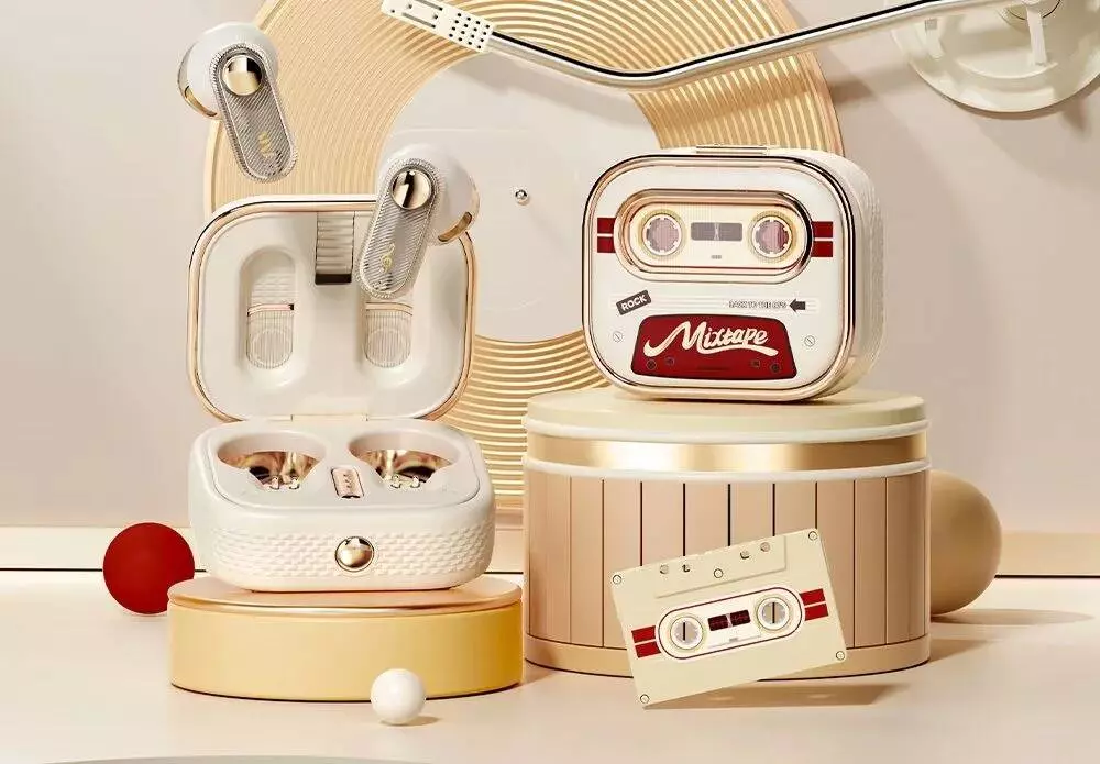 Беспроводные наушники Xiaomi Rock Retro Style TWS Earphone Retro Mix Tape Beige (Бежевый) Беспроводные наушники Xiaomi Rock Retro Style TWS Earphone Retro Mix Tape Beige (Бежевый)