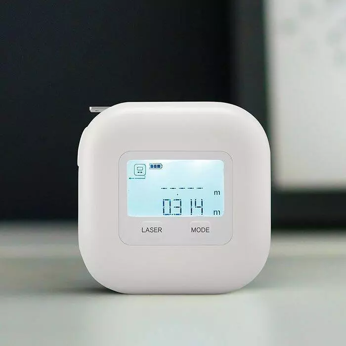 Рулетка лазерная AKKU Laser Ranging Tape Measure AK301 White (Белый)