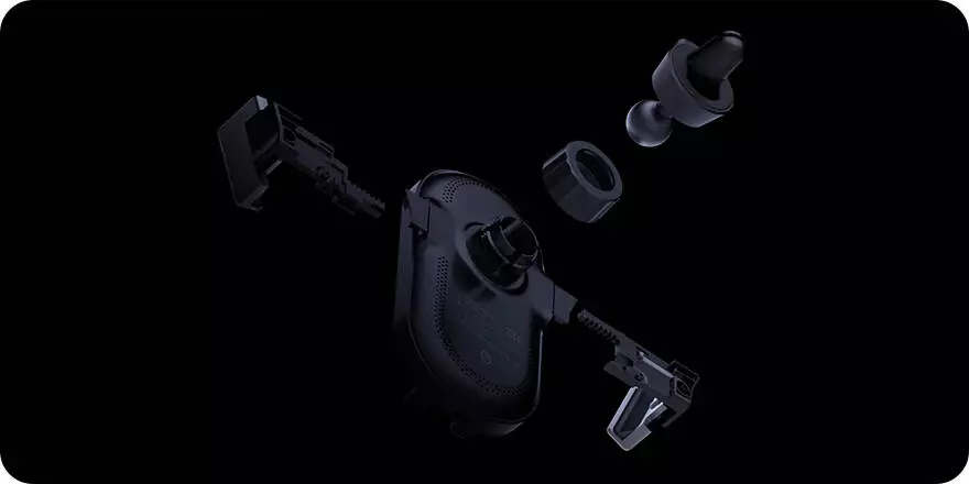 Держатель с беспроводной зарядкой ZMI Wireless Charger Car Holder Kit Edition 20W Black (Черный) Держатель с беспроводной зарядкой ZMI Wireless Charger Car Holder Kit Edition 20W Black (Черный)