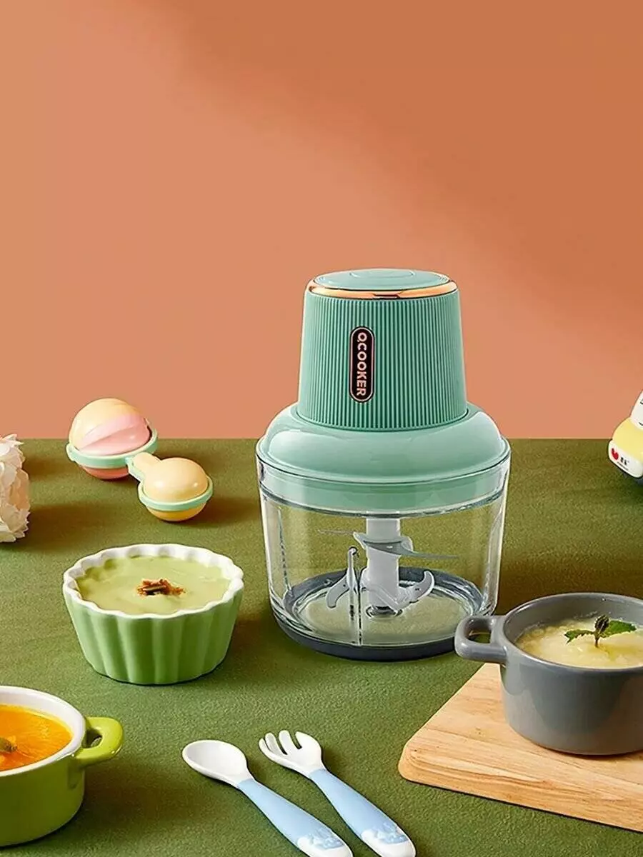Портативный блендер Qcooker Wireless Meat Grinder 100W 1.2L (CD-JR01W) Green (Зеленый) Портативный блендер Qcooker Wireless Meat Grinder 100W 1.2L (CD-JR01W) Green (Зеленый)