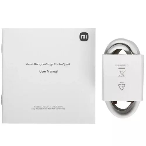 Сетевое зарядное устройство Xiaomi 67W с кабелем (MDY-12-EH) White (Белый) Сетевое зарядное устройство Xiaomi 67W с кабелем (MDY-12-EH) White (Белый)