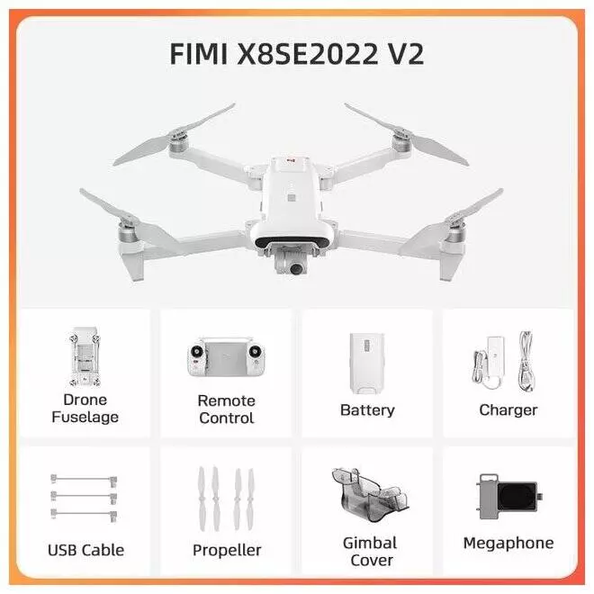 Квадрокоптер Fimi X8 SE 2022 V2 (FMWRJ03A8) White (Белый) Квадрокоптер Fimi X8 SE 2022 V2 (FMWRJ03A8) White (Белый)