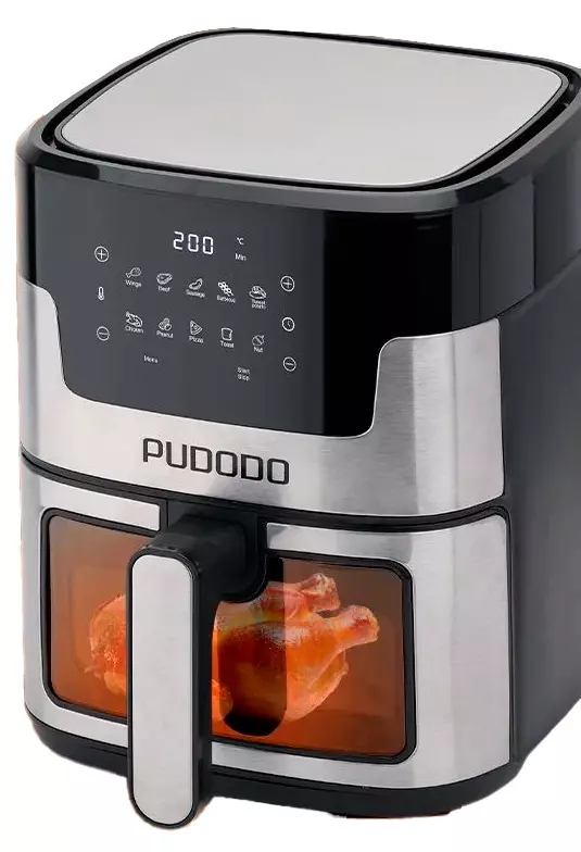 Аэрогриль PUDODO Smart Air Fryer 6L Silver (Серебристый) Аэрогриль PUDODO Smart Air Fryer 6L Silver (Серебристый)