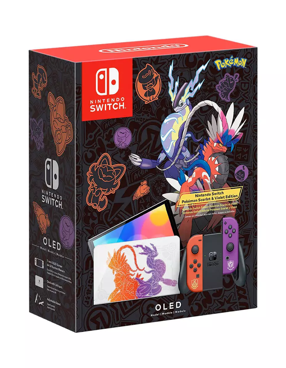 Игровая консоль Nintendo Switch OLED 64GB Pokemon Scarlet/Violet Edition (Красный/Фиолетовый) HK Игровая консоль Nintendo Switch OLED 64GB Pokemon Scarlet/Violet Edition (Красный/Фиолетовый) HK