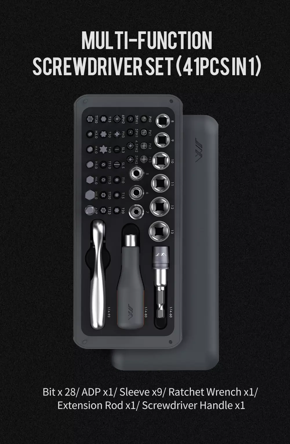 Купить Набор отверток Xiaomi JimiHome Screwdriver 41 in 1 (JM-GNT41) - фото 1 Купить Набор отверток Xiaomi JimiHome Screwdriver 41 in 1 (JM-GNT41) - фото 1