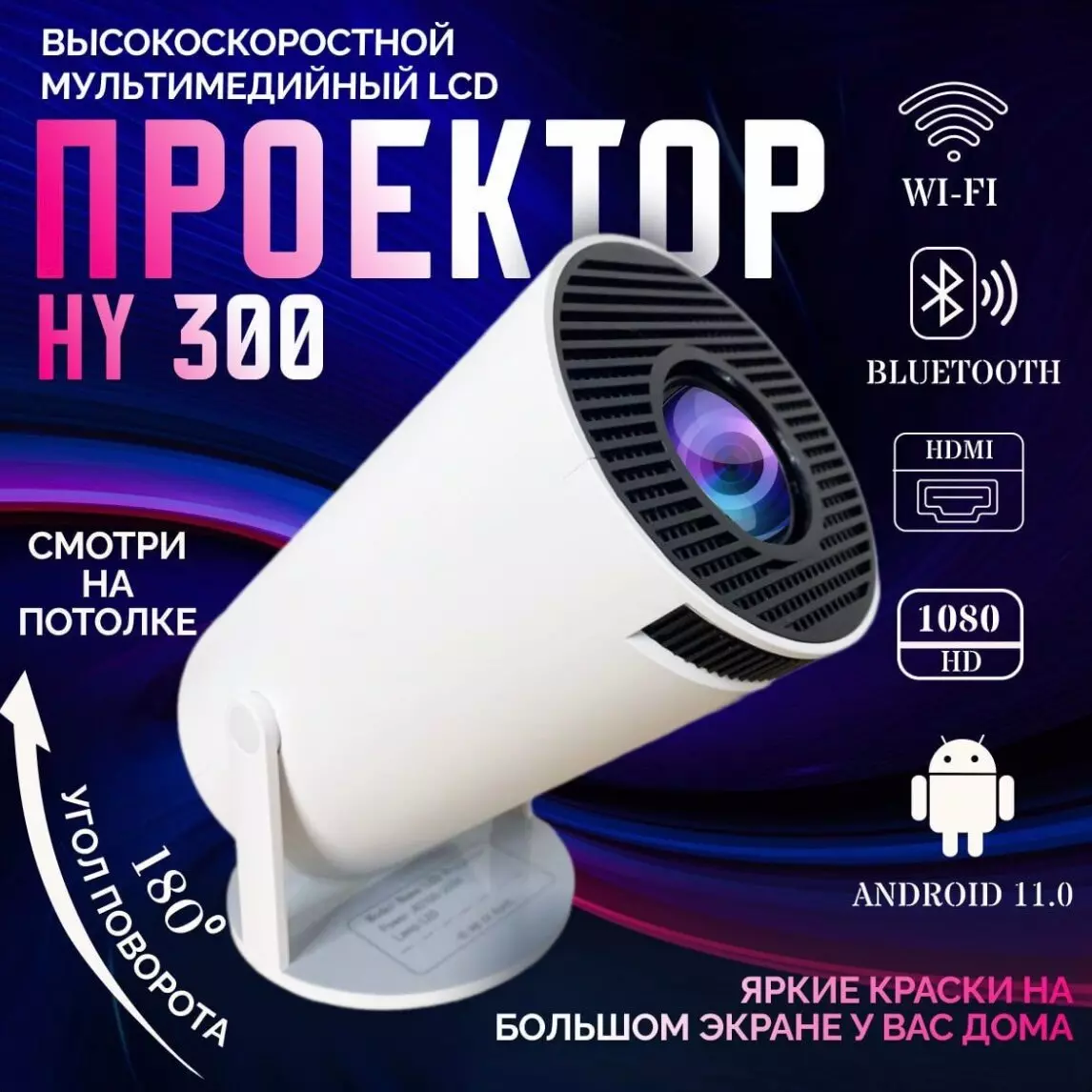 Купить Проектор Xiaomi SEASE Projector-HY300 - фото 1 Купить Проектор Xiaomi SEASE Projector-HY300 - фото 1