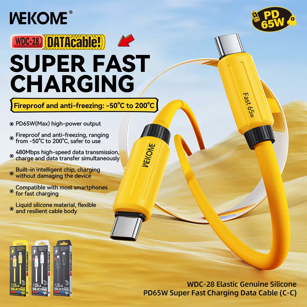 Купить Кабель WEKOME силиконовый (Type-c - Type-c) PD65W WEKOME WDC-28 - фото 1 Купить Кабель WEKOME силиконовый (Type-c - Type-c) PD65W WEKOME WDC-28 - фото 1