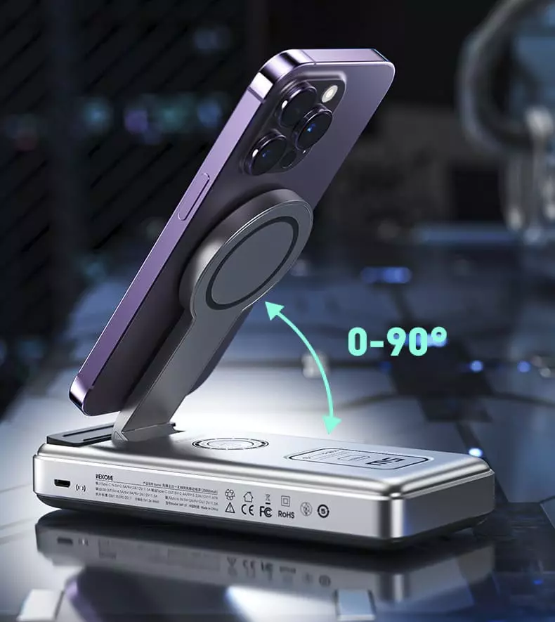 Беспроводная зарядная станция 5 в 1 20000mAh WEKOME WP-37 - фото 3 Беспроводная зарядная станция 5 в 1 20000mAh WEKOME WP-37 - фото 3