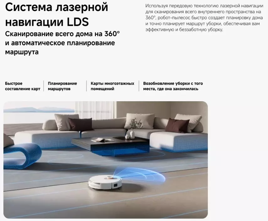 Робот-пылесос Xiaomi Robot Vacuum S20 Plus (B108GL) - фото 8