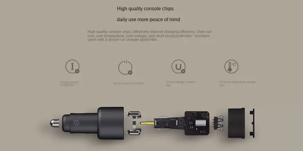 Автомобильное зарядное устройство Xiaomi Car Charger 1A1C 100W + кабель MDY-16-ER - фото 7 Автомобильное зарядное устройство Xiaomi Car Charger 1A1C 100W + кабель MDY-16-ER - фото 7