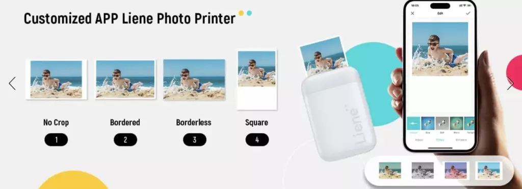 Портативный фотопринтер Liene Portable Photo Printer ZPP110W - фото 2