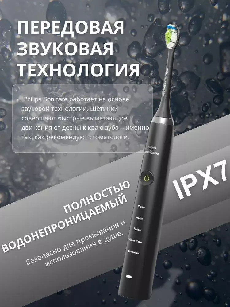 Ультразвуковая зубная щетка Philips Sonicare Diamond Clean (HX9350) - фото 7