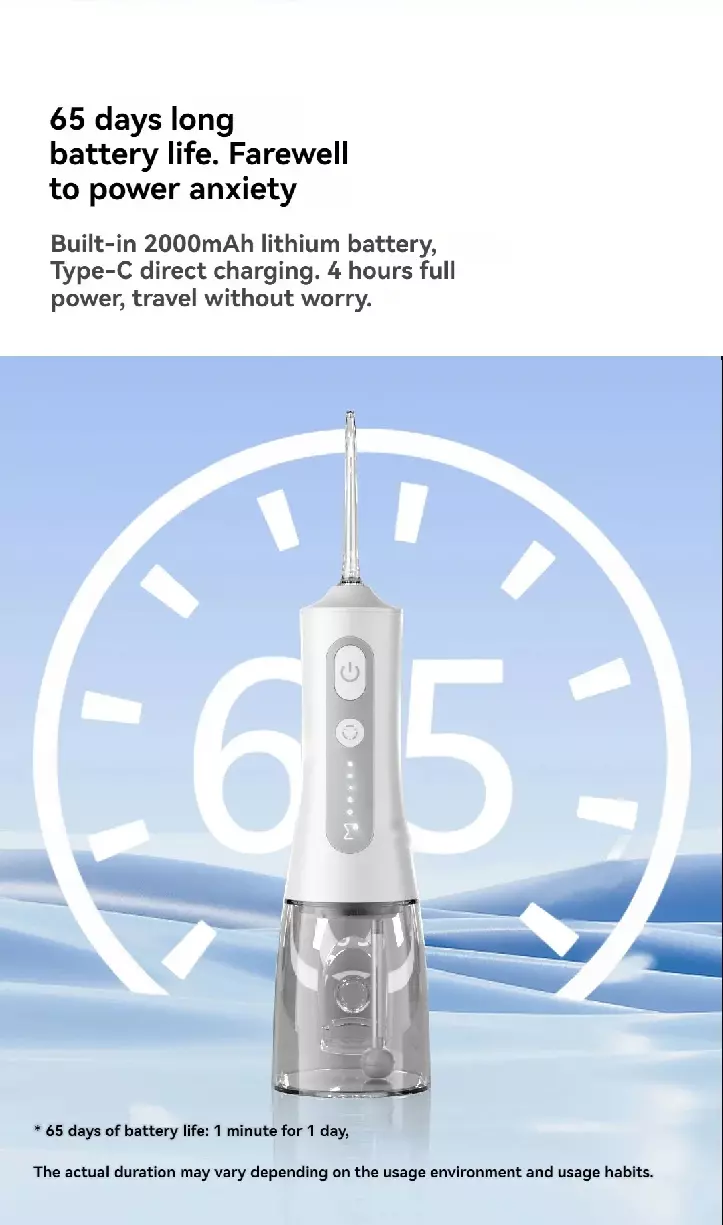 Ирригатор Xiaomi ENPULY Electric Teeth Flosser Smoked W1 Plus - фото 9