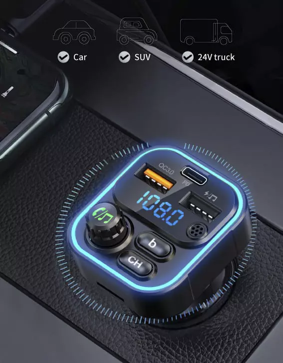 Автомобильное зарядное устройство WEKOME MP3 WP-C52 - фото 8 Автомобильное зарядное устройство WEKOME MP3 WP-C52 - фото 8