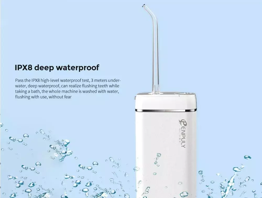 Портативный ирригатор Xiaomi ENPULY Electric Teeth Flosser Smoked Mini M6 Plus - фото 6 Портативный ирригатор Xiaomi ENPULY Electric Teeth Flosser Smoked Mini M6 Plus - фото 6