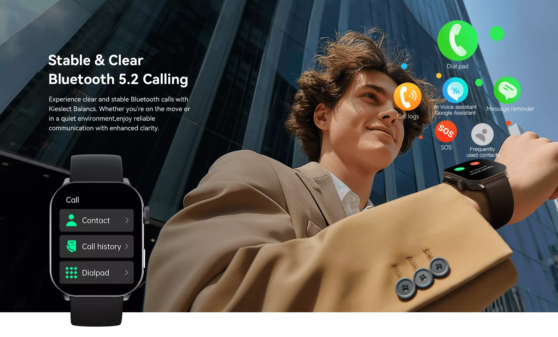 Умные часы Kieslect Smart Calling Watch Balancs (YFT2120EU) - фото 10 Умные часы Kieslect Smart Calling Watch Balancs (YFT2120EU) - фото 10