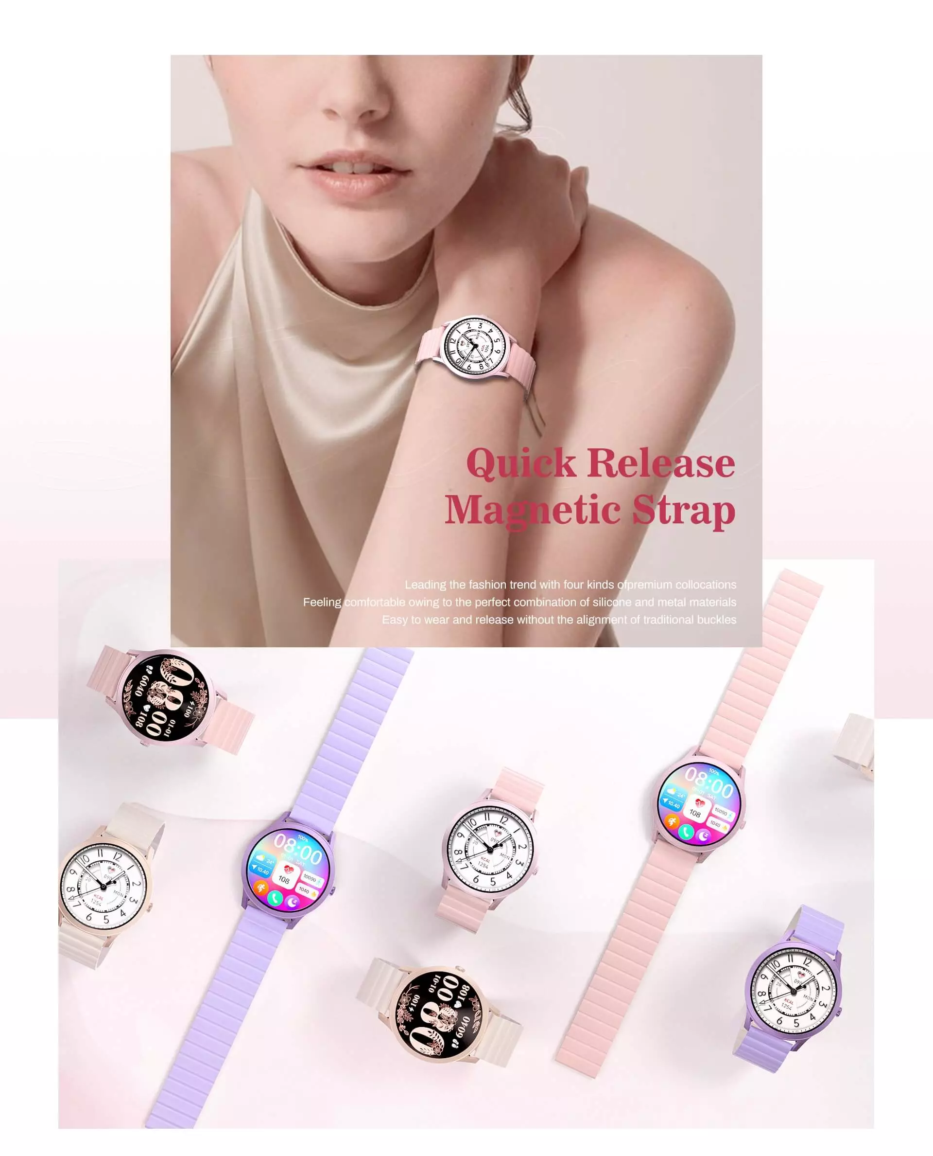 Умные часы Kieslect Lady Calling Watch Lora (YFT2047EU) - фото 10 Умные часы Kieslect Lady Calling Watch Lora (YFT2047EU) - фото 10