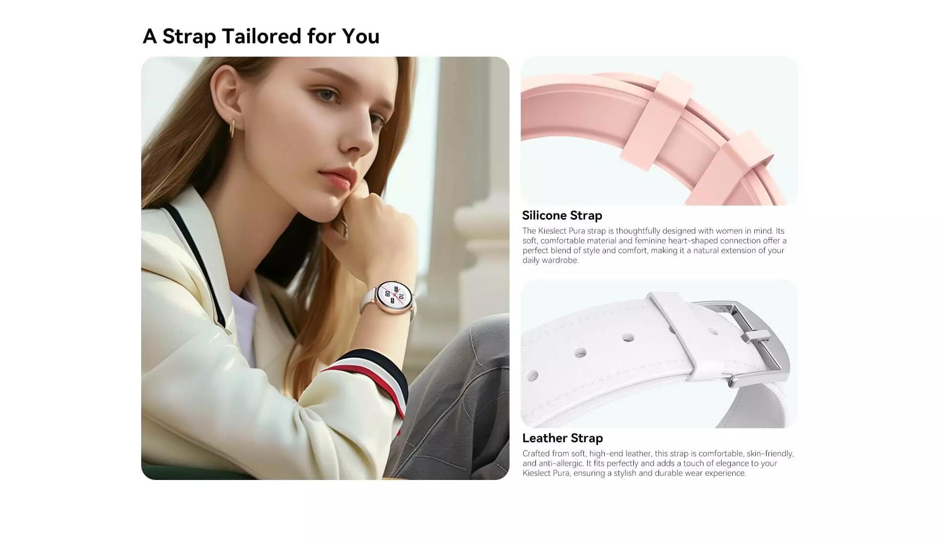 Умные часы Kieslect Lady Smart Watch Pura (YFT2119EU) - фото 5 Умные часы Kieslect Lady Smart Watch Pura (YFT2119EU) - фото 5