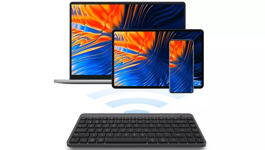 Беспроводная клавиатура Xiaomi Dual Mode Wireless Keyboard (XMBXJP01YM) (Русские буквы) - фото 3 Беспроводная клавиатура Xiaomi Dual Mode Wireless Keyboard (XMBXJP01YM) (Русские буквы) - фото 3