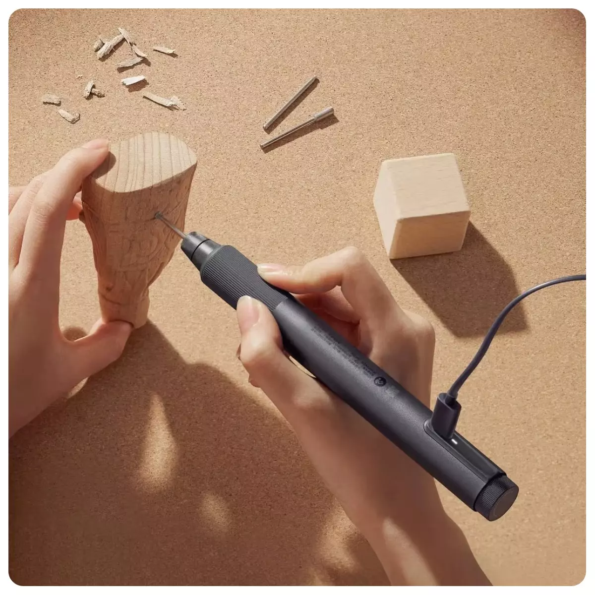 Электрический гравер с насадками Xiaomi Mijia Household Appliances Sharpening Pen - фото 6 Электрический гравер с насадками Xiaomi Mijia Household Appliances Sharpening Pen - фото 6